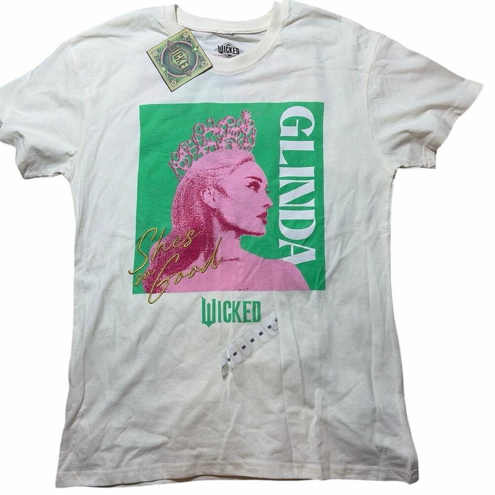 Wicked Glinda Graphic Tee She’s Good Pink & Green – Women’s Size M New